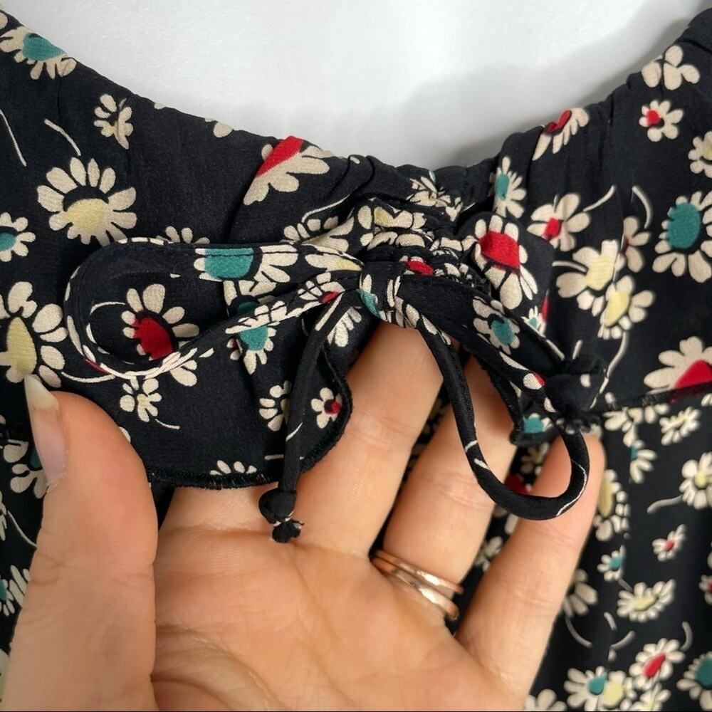 PARKER Silk Dress Womens Size XS Floral Summer Boho Country Chic Cottage Fairy - Picture 3 of 7